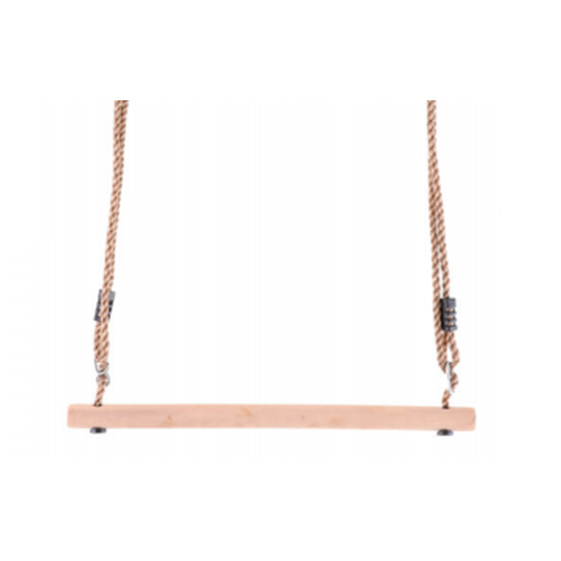 Columpio infantil con barra transversal de madera dura