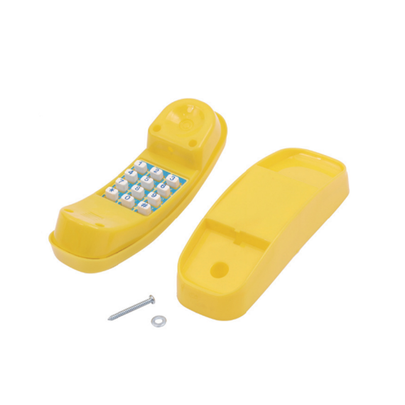 Teléfono simulado para patio de juegos de madera al aire libre